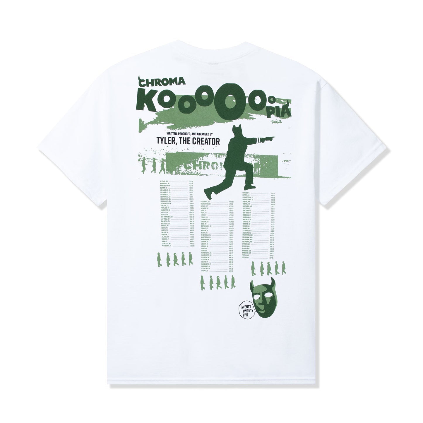 CHROMAKOPIA MERCH - CHROMAKOPIA SIGNATURE TOUR DATES WHITE TEE