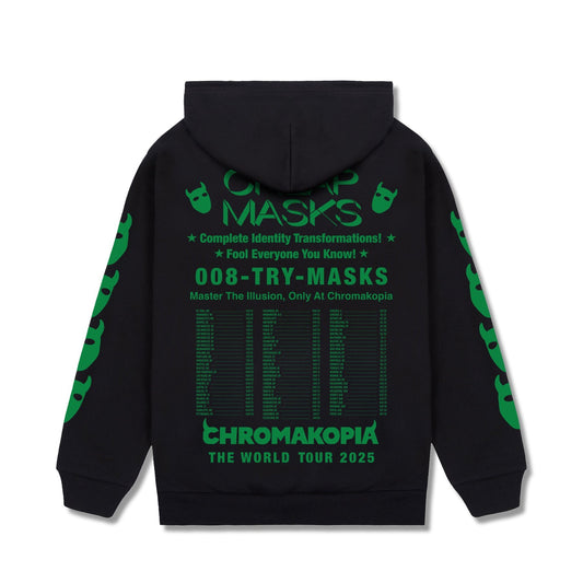 CHROMAKOPIA MERCH - CHROMAKOPIA CHEAP MASKS SIGNATURE TOUR BLACK HOODIE